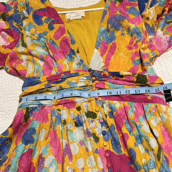 SOLD- Anthropologie The Catalina Button- Front V-Neck Dress - Picture 8 of 10